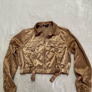 Like an Angel Brown Bomber Jacket